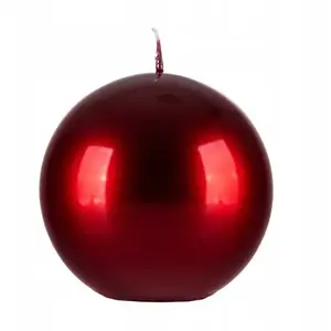 Candle sphere Donau Home Aurora 100×100 mm, color: ruby