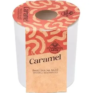 Sojas aromātiskā svece Aquolina Powąchaj mnie Caramel — balta, karameles aromāts
