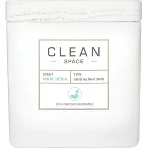 Aromātiskā svece Clean Space Warm Cotton 227 g — smaržviela 227 g