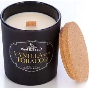 Scented soy candle PLANTES&PARFUMS PROVENCE Vanilla and Tobacco black 135 g