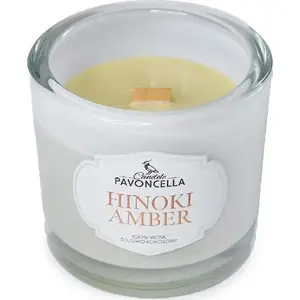 Scented soy candle Yankee Candle Hinoki Amber white 170 g