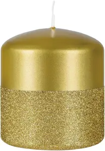 Pillar Candle Donau Home Onyx 80×90 mm, gold finish