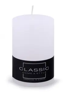 Pillar Candle Donau Home 70×100 mm white — decorative rustik-style candle