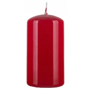 Candle pillar Donau Home Standard Gloss 60×115 mm, red