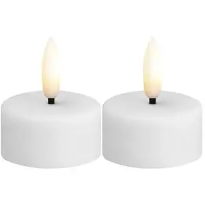 LED tealight candle Philips Moods & More MM, plastic housing, white, 2-pack, 39×20 mm