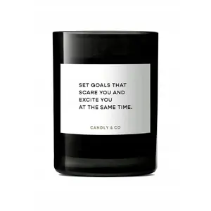 Soy candle in glass Candly&Co — 'Set Goals That Scare You' No.4, 250 g