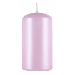 Donau Home standard lacquered candle, pink pearl, 60×115 mm