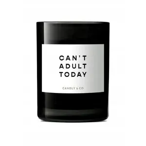 Soy wax candle in glass by Candly&Co — Can't Adult Today, scent No.1, 250 g