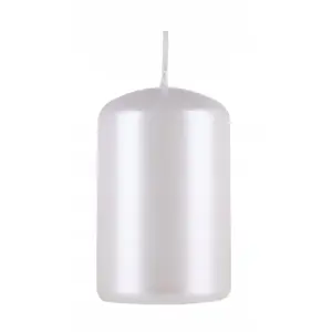 Candle pillar Advent Donau Home 50×80 mm, set of 4, pearl white