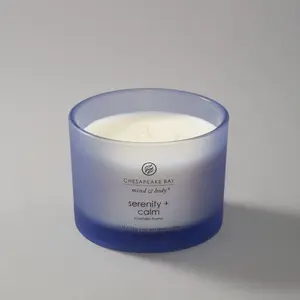 Chesapeake Bay Serenity & Calm wax candle Cylinder Purple 1 pc(s)