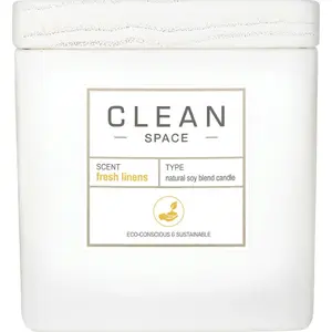 Scented Candle Clean Space Fresh Linens 227 g — fragranced candle by Clean