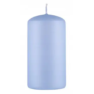 Pillar Candle Donau Home Standard Lacquer 60×115 mm, matte pearly blue