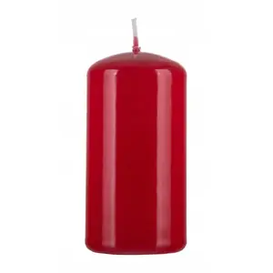 Pillar Candle Donau Home Standard Gloss 50×100 mm, red
