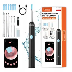 Otoscope Endoscope ear-cleaning device zenwire with Wi‑Fi camera for ear wax inspection