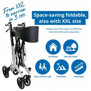 Rollator Sturm & Drang Weinberger Aluminiowy XXL — mobility walker, aluminum frame, XXL size