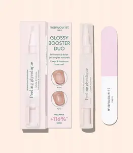 BingoSpa Набор для маникюра Manicurist Set Glossy Booster Duo: пилинговый карандаш с гликолевой кислотой + двусторонняя мини-полирка