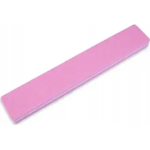 Double-sided nail file 100/180 grit, color: pink — No name