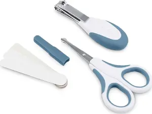 Manicure set Nuvita NUV09788 — scissors, cuticle nipper and 5 nail files, Powder Blue