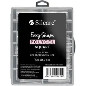 Silcare Dual Clear Kwadrat 100 pcs — Silcare dual-ended clear nail art sticks