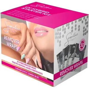 SEMILAC Removing Wraps W — 50 pcs acetone nail polish removal wraps for hybrid gel polish