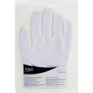 KILLYS cotton hand care gloves 2 pcs — protective treatment gloves for moisturizing and nail care