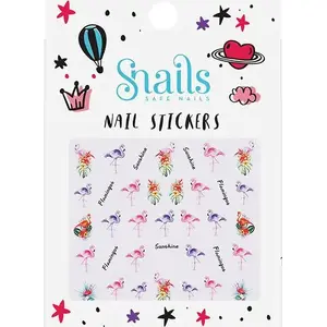 Nagu uzlīmes Snails Flamingos — dekoratīvas uzlīmes nagu manikīram