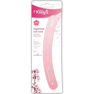 Nail file KILLYS banana shape 180/240 grit pink