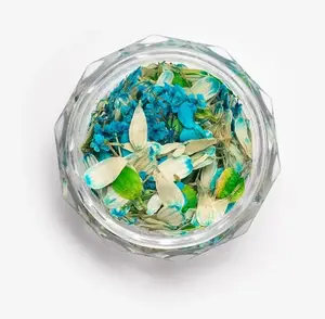 Nail art flakes SEMILAC Flower Flakes Spring Meadow – decorative nail flakes for manicure