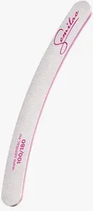 Nail file SEMILAC Quality 100/180 banana shape white-pink