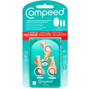 Plāksteri tulznām Johnson & Johnson Compeed mix 5 gab. — hidroķoloīda pārsējs tulznām