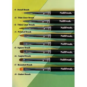 Набор кистей Nailfreak Pensel Sæt m/8 pensler от Nailfreak, модель NF915 — 8 кистей для маникюра и нейл-арта