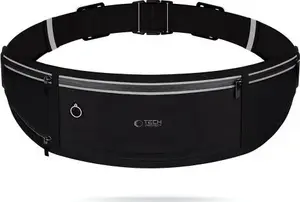 Поясная сумка Tech-Protect M3 Universal Sport Waist Bag Black — компактный наплечный чехол для телефона и мелочей