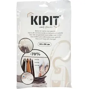 Vacuum storage bag Kipit 60 x 90 cm transparent — reusable space-saving packing