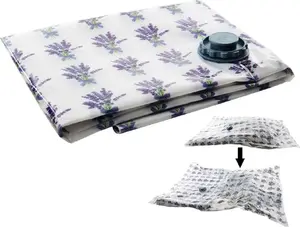 Vacuum storage bag for clothes and bedding ORION 80×120 cm — lavender