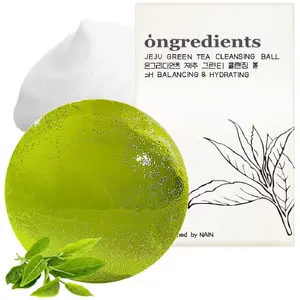 Гелевая очищающая куля для лица и тела Missha Jeju Green Tea 110 г
