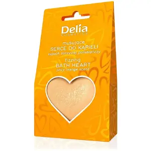 Bath Fizzing Heart 100 g, Delia — Juicy Orange Scent