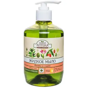 Šķidrās ziepes Green Pharmacy Mydło w płynie olīva un goji 460 ml