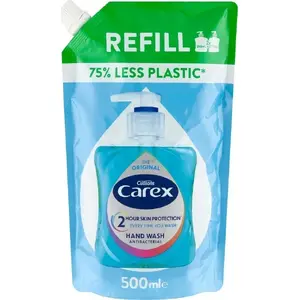 Жидкое антибактериальное мыло для рук Sarantis CAREX THE ORIGINAL — запас 500 мл