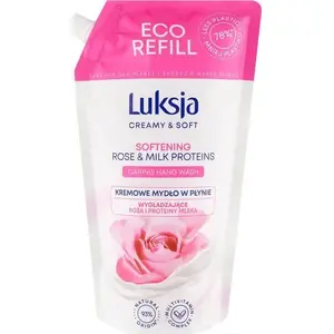 Liquid Hand Soap LUKSJA Creamy & Soft Rose with Milk Proteins Refill 900 ml