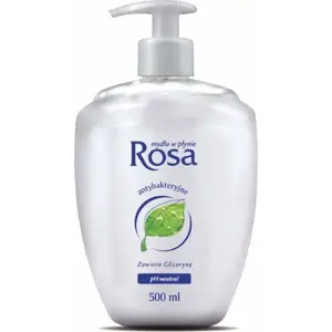 Liquid Antibacterial Soap ROSA with Pump 500 ml — White