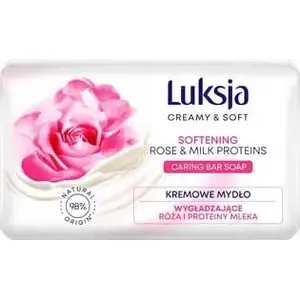 Твердое мыло Sarantis Luksja Creamy & Soft Роза и молочные протеины 90 г