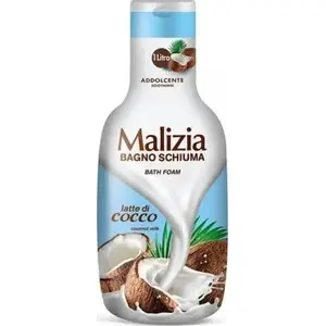 Vannas līdzeklis Malizia Kokos 1000 ml — vannas un dušas želeja, kokosriekstu aromāts