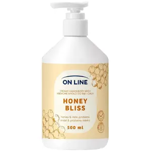 Liquid hand and body soap LUKSJA ON LINE Honey & Milk Proteins 500 ml