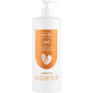 Гель для душа 3-в-1 (тело, волосы, лицо) ONLINE USV-Systeme ON LINE Family Time Apricot Bliss 850 мл