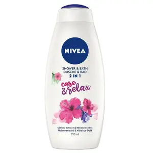 Dušas želeja un vannošanās līdzeklis 2‑1 Care Relax 750 ml — Nivea