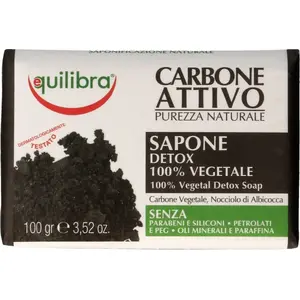 Soap bar Equilibra Carbo Detox 100% Vegetal Detox Soap 100 g