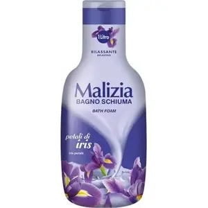 Vannas līdzeklis Malizia Irišu ziedlapas 1000 ml — vannas želeja, mitrinoša formula
