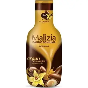 Vannas līdzeklis Malizia Argan & Vanilla 1 l — dušas un vannas gels, mitrinoša formula