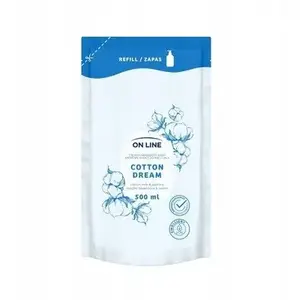 Liquid hand and body soap LUKSJA ON LINE Cotton Milk & Jasmine 500 ml