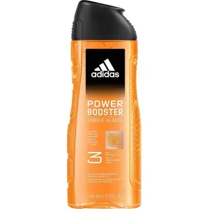 Гель для душа ADIDAS Power Booster 3-в-1 400 мл — для тела, лица и волос